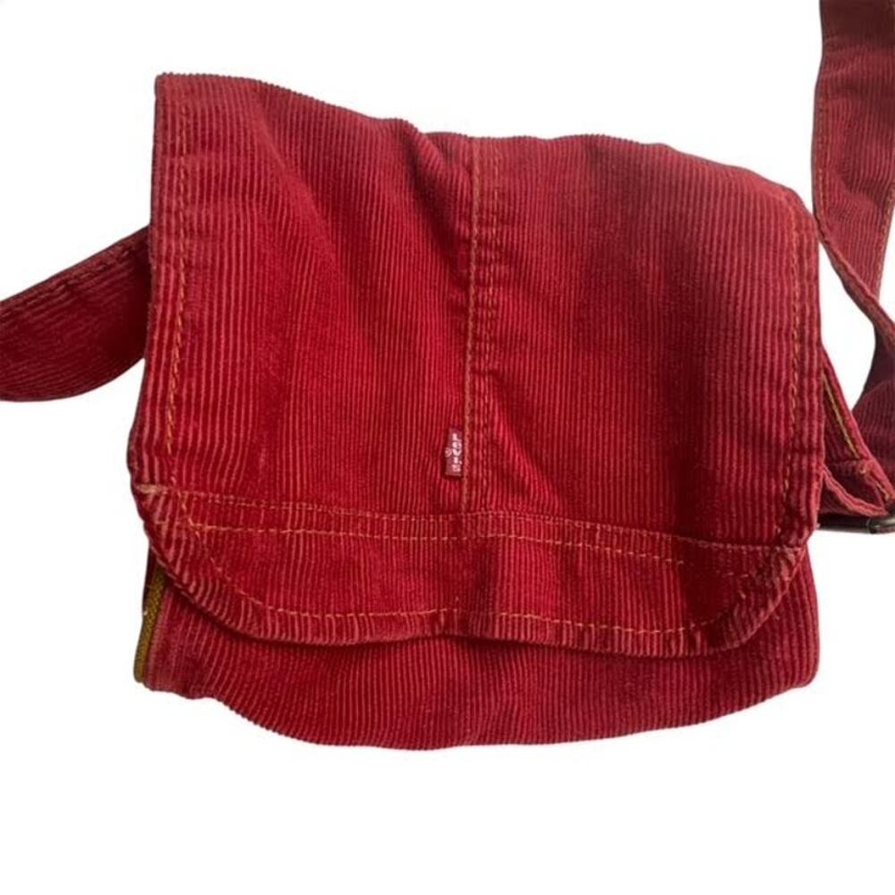 LEVI Y2K VINTAGE RED CORDUROY LATE 1990'S ERA CROSSBODY